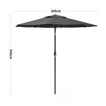 Load image into Gallery viewer, Copy of 3M Backyard Sunshade Parasol Garden Tilt Umbrella with Crank Parasols Living and Home Black 
