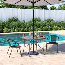 Load image into Gallery viewer, Garden Ripple Round Table With Umbrella Hole Or 2/4/6 Stacking Chairs Garden Dining Sets Living and Home 
