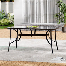 Load image into Gallery viewer, Tempered Glass Outdoor Coffee Table with Parasol Hole
