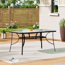 Load image into Gallery viewer, Tempered Glass Outdoor Coffee Table with Parasol Hole
