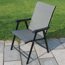 Load image into Gallery viewer, Metallic-Frame and Fabric Foldable Chairs Set of 2

