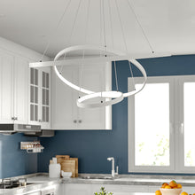Load image into Gallery viewer, Modern LED Pendant with 3 Circle Rings - Dimmable Pendants Living and Home 
