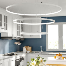 Load image into Gallery viewer, Modern LED Pendant with 3 Circle Rings - Dimmable Pendants Living and Home Dimmable 
