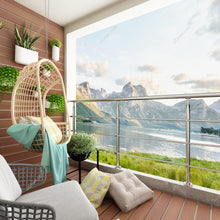 Load image into Gallery viewer, 60cm Wide Silver Floor Mount Stainless Steel Handrail for Slopes and Stairs Handrails Living and Home 
