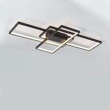 Load image into Gallery viewer, Modern LED Ceiling Light with 3 Black Rectangle Lampshades Ceiling Lights Living and Home 
