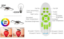 Load image into Gallery viewer, Modern LED Ceiling Light with 3 Black Rectangle Lampshades Ceiling Lights Living and Home 
