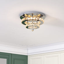 Load image into Gallery viewer, Stacked LED Ceiling Light with Crystal Rims Ceiling Lights Living and Home 
