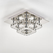 Load image into Gallery viewer, Modern Double-tiers Median-size Crystal LED Ceiling Light
