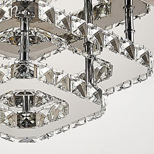 Load image into Gallery viewer, Modern Double-tiers Median-size Crystal LED Ceiling Light
