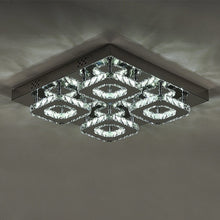 Load image into Gallery viewer, 68 W Square LED Ceiling Light with Crystal Dimmable Warm Light Ceiling Lights Living and Home 
