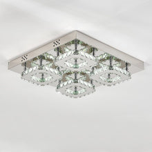 Load image into Gallery viewer, 68 W Square LED Ceiling Light with Crystal Dimmable Warm Light Ceiling Lights Living and Home 
