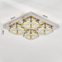 Load image into Gallery viewer, 68 W Square LED Ceiling Light with Crystal Dimmable Warm Light Ceiling Lights Living and Home 

