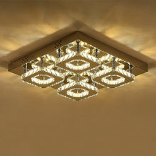 Load image into Gallery viewer, 68 W Square LED Ceiling Light with Crystal Dimmable Warm Light Ceiling Lights Living and Home 
