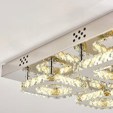 Load image into Gallery viewer, 68 W Square LED Ceiling Light with Crystal Dimmable Warm Light Ceiling Lights Living and Home 
