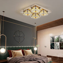 Load image into Gallery viewer, 68 W Square LED Ceiling Light with Crystal Dimmable Warm Light Ceiling Lights Living and Home 
