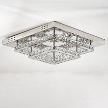 Load image into Gallery viewer, Square Large-size Glamourous Crystal LED Ceiling Light
