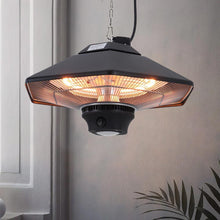 Load image into Gallery viewer, 2KW Patio Hanging Heater Square Electric Ceiling Warmer Remote Control Light patio heater Living and Home 
