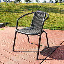 Load image into Gallery viewer, Outdoor Tempered Glass Garden Table with Four Rattan Chairs,LG0890LG0792
