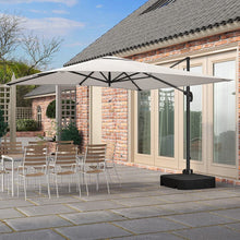 Load image into Gallery viewer, Square Base 3 x 3 m Square Cantilever Parasol Outdoor Hanging Umbrella for Garden and Patio Parasols Living and Home Light Grey 
