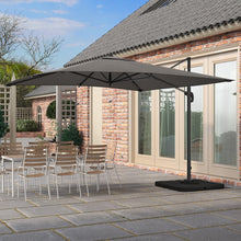 Load image into Gallery viewer, Dark Grey 3 x 3 m Square Cantilever Parasol Outdoor Hanging Umbrella for Garden and Patio Parasols Living and Home 
