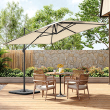 Load image into Gallery viewer, Large Square Canopy Rotating Outdoor Cantilever Parasol with Square Base
