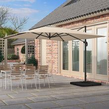 Load image into Gallery viewer, Beige 3 x 3 m Square Cantilever Parasol Outdoor Hanging Umbrella for Garden and Patio Parasols Living and Home 
