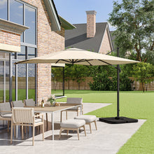 Load image into Gallery viewer, Beige 3 x 3 m Square Cantilever Parasol Outdoor Hanging Umbrella for Garden and Patio Parasols Living and Home 
