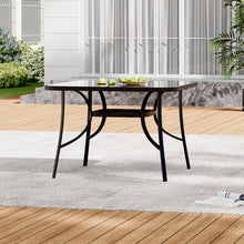 Load image into Gallery viewer, Tempered Glass Outdoor Coffee Table with Parasol Hole
