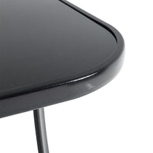 Load image into Gallery viewer, Metallic and Tempered Glass Garden Table with Parasol Hole Outdoor
