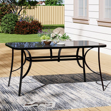Load image into Gallery viewer, Outdoor Tempered Glass Garden Table with Four Rattan Chairs,LG0890LG0792
