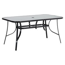 Load image into Gallery viewer, Outdoor Tempered Glass Garden Table with Four Rattan Chairs,LG0890LG0792
