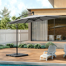 Load image into Gallery viewer, Outdoor 32 LED Lighted Patio Umbrella with Crank Lift System with Base
