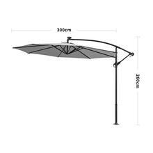 Load image into Gallery viewer, Outdoor 32 LED Lighted Patio Umbrella with Crank Lift System &amp; Fillable Base
