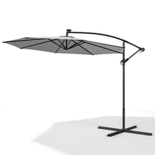 Load image into Gallery viewer, Outdoor 32 LED Lighted Patio Umbrella with Crank Lift System with Base
