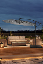 Load image into Gallery viewer, Outdoor 32 LED Lighted Patio Umbrella with Crank Lift System with Base
