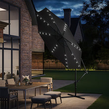Load image into Gallery viewer, Dark Grey 3m Iron Banana Umbrella Cantilever Garden Parasols with LED Lights Parasols Living and Home 
