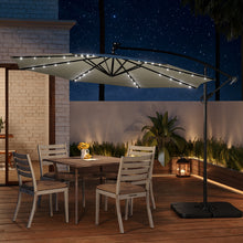 Load image into Gallery viewer, Outdoor 32 LED Lighted Patio Umbrella with Crank Lift System with Base
