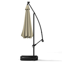 Load image into Gallery viewer, Outdoor 32 LED Lighted Patio Umbrella with Crank Lift System with Base
