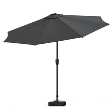 Load image into Gallery viewer, Black 3M Lighted Market Sunbrella Umbrella with Solar Strip LED Lights Parasols &amp; Rain Umbrellas Living and Home 
