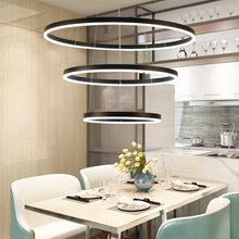 Load image into Gallery viewer, Modern 3 Ring Aluminum Round Hanging LED Pendant Light
