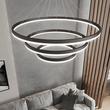 Load image into Gallery viewer, Modern 3 Ring Aluminum Round Hanging LED Pendant Light
