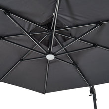 Load image into Gallery viewer, Outdoor Large 3M LED Cantilever Parasol with HDPE Square Base
