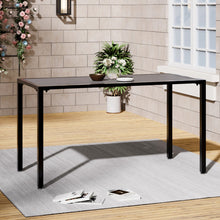 Load image into Gallery viewer, 150cm Rectangular Outdoor Dining Table with Parasol Hole Grey
