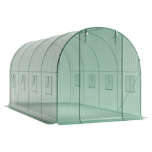 Load image into Gallery viewer, Green Outdoor Walk-in Tunnel Greenhouse with Steel Frame Greenhouses Living and Home 
