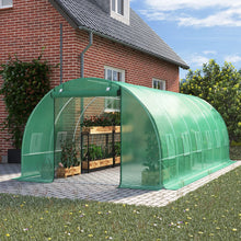 Load image into Gallery viewer, Green Outdoor Walk-in Tunnel Greenhouse with Steel Frame Greenhouses Living and Home 6x3x2M 
