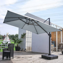 Load image into Gallery viewer, Light Grey 3 x 3 m Square Cantilever Parasol Outdoor Hanging Umbrella for Garden and Patio Parasols Living and Home 
