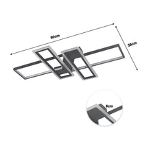 Load image into Gallery viewer, Geometric Black Frame LED Ceiling Light
