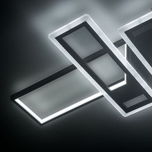 Load image into Gallery viewer, Geometric Black Frame LED Ceiling Light
