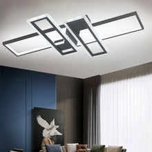 Load image into Gallery viewer, Geometric Black Frame LED Ceiling Light
