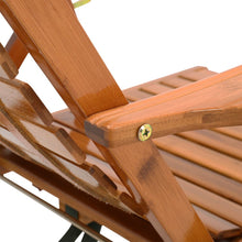 Load image into Gallery viewer, Bamboo Foldable Recliner Lounge Chair with Retractable Footrest Sun Loungers Living and Home 

